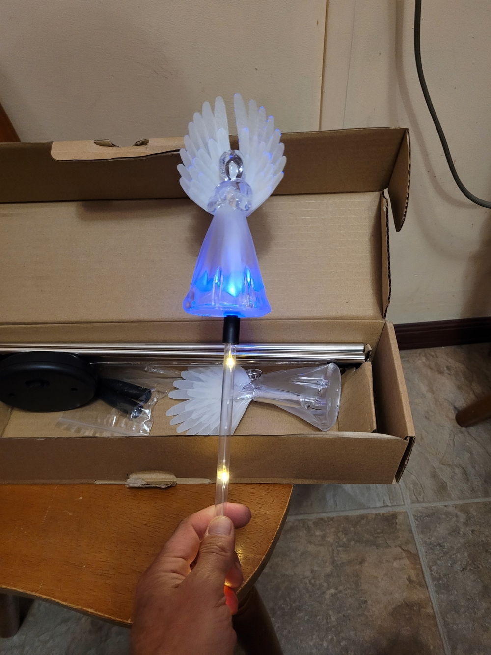 LED Light-Up Angel Stake Solar Powered